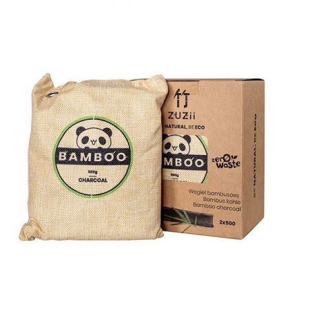 ZUZII Węgiel bambusowy - Osuszacz powietrza Pochłaniacz wilgoci i zapachów 2 x 500g